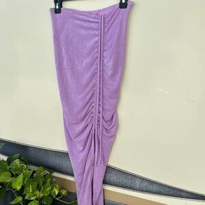 SHEIN Lilac Ruched Pencil Skirt